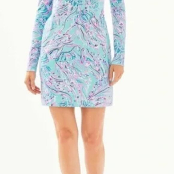 Lilly Pulitzer Harper Shift Dress Bayside Blue Under The Moon Small - Picture 4 of 15
